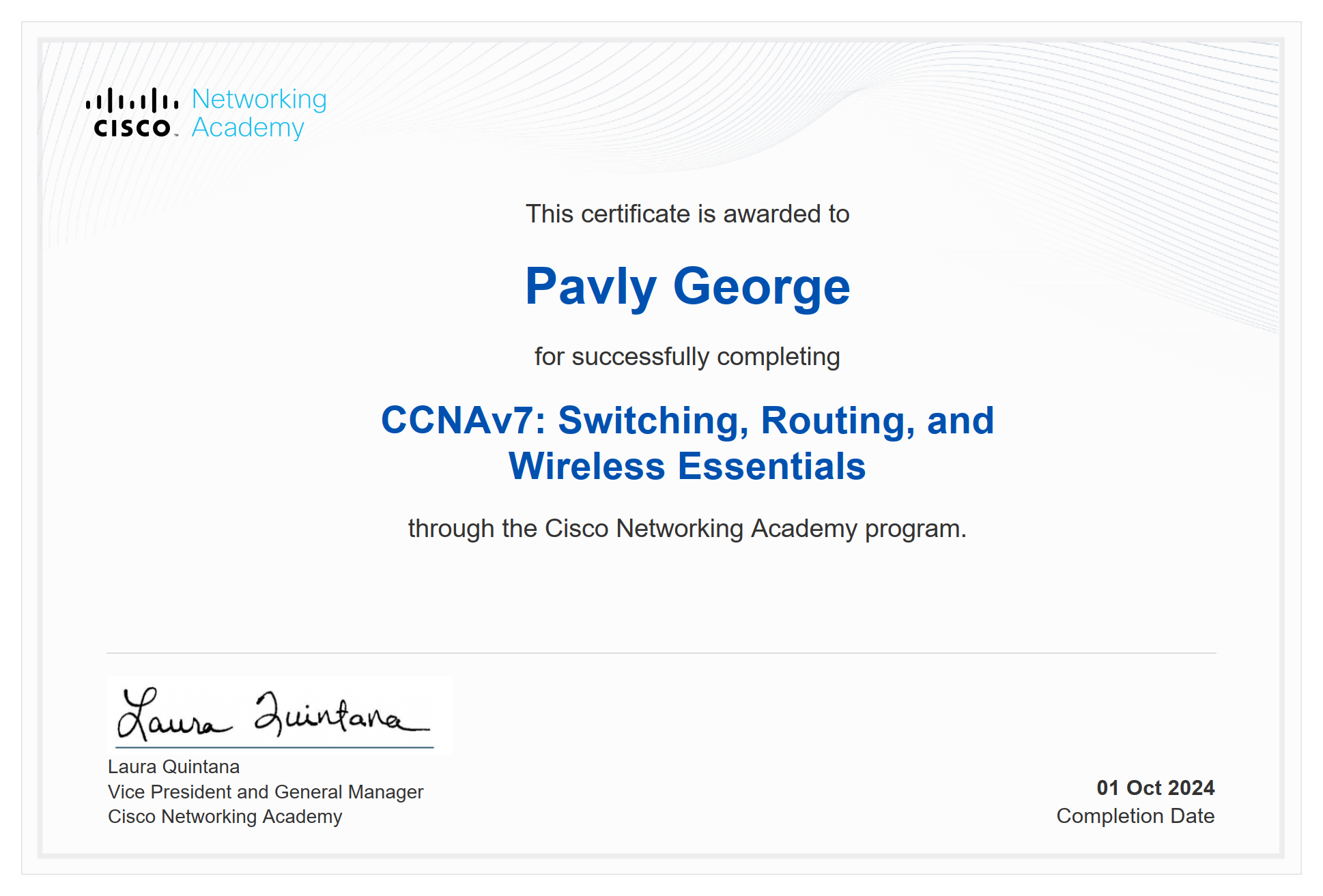 CCNA Certificate sem-2